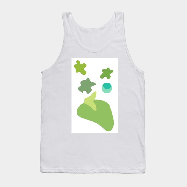 Blue Green Abstract Tank Top by FlashmanBiscuit